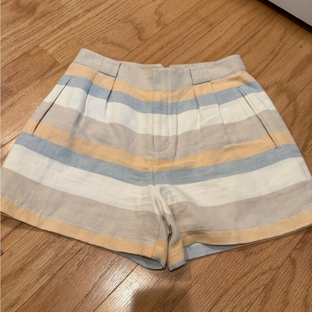 Club Monaco Striped linen cotton shorts, size 4